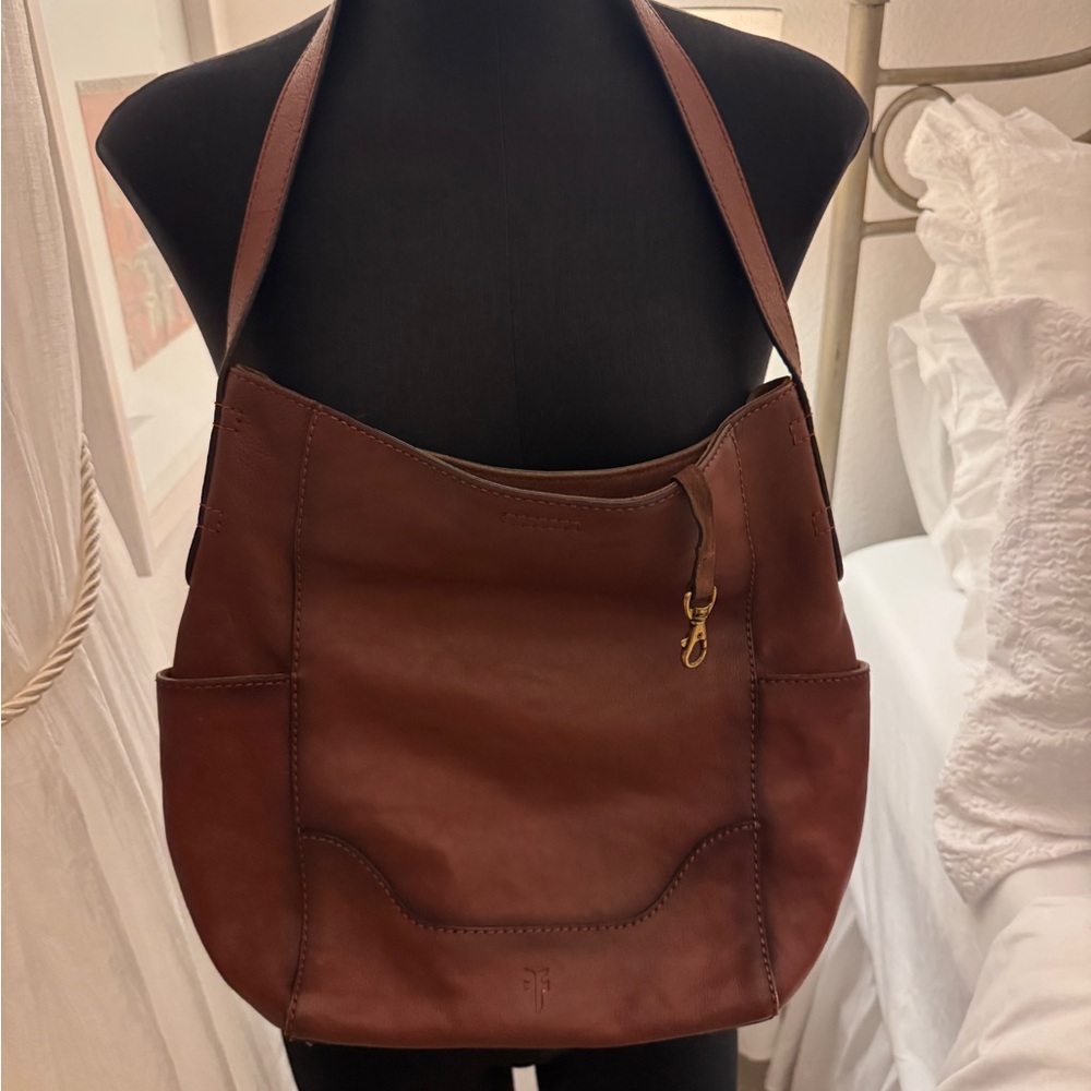 Frye Dark Brown Leather Satchel